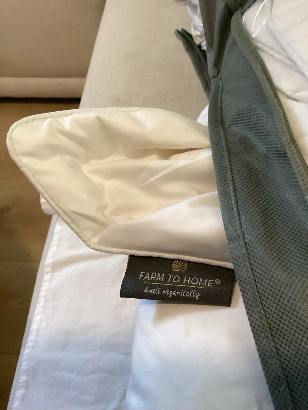 Farm To Home Organic Blended Cotton Down / Feather Comforter - Twin, NEW nwt